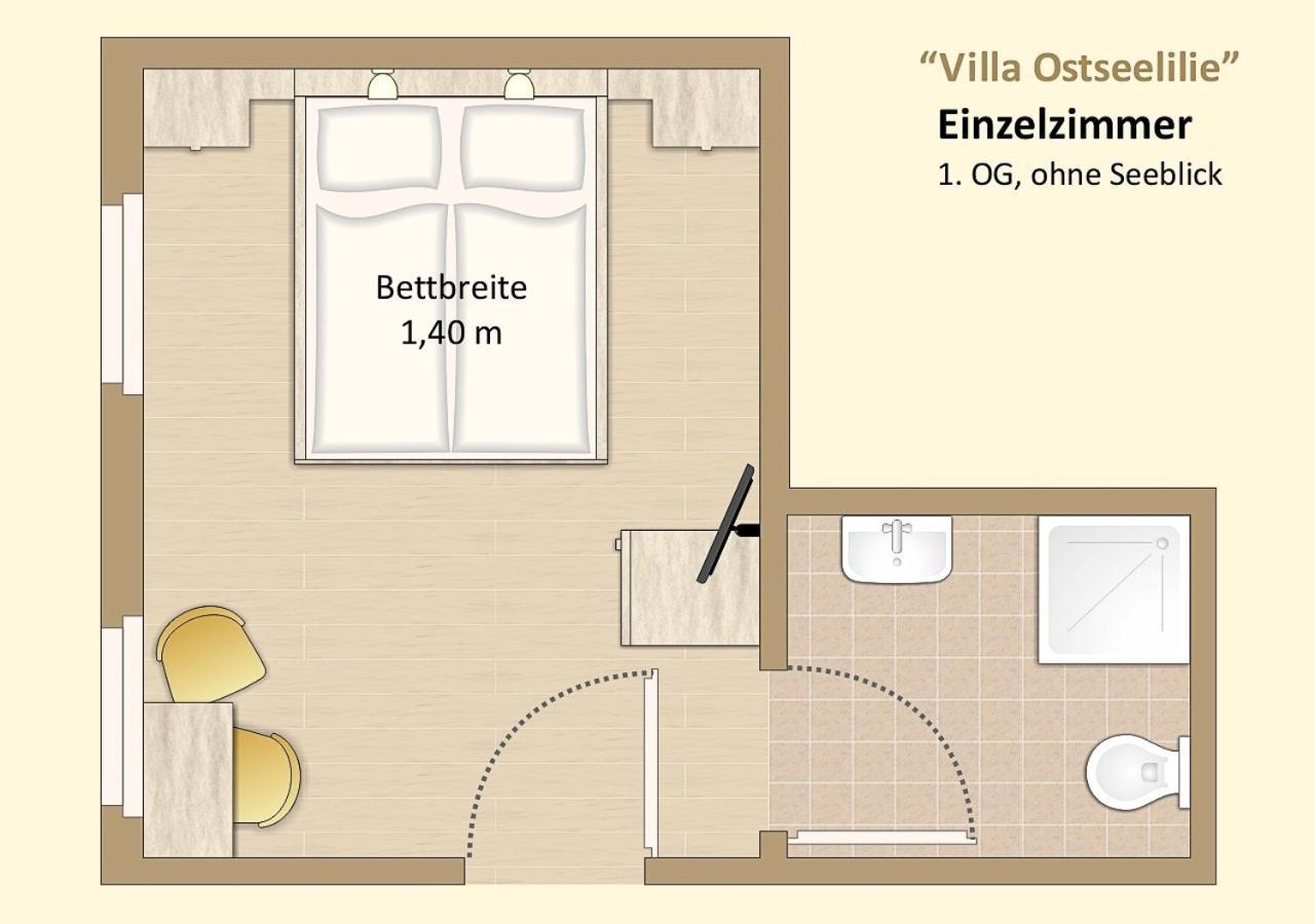 זאסניץ Ferienzimmer In Der Villa Ostseelilie מראה חיצוני תמונה